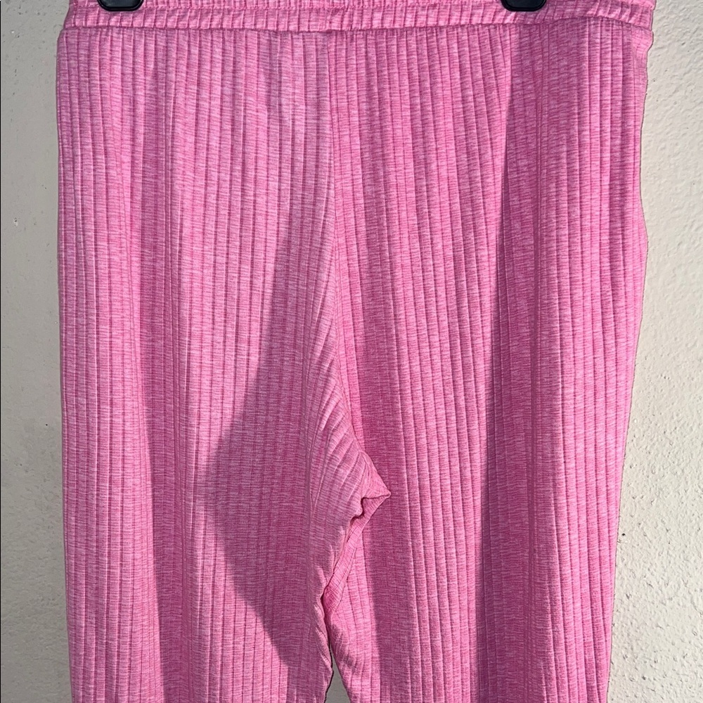 Pink Ribbed Women's Pajama Set - Picture 9 of 13